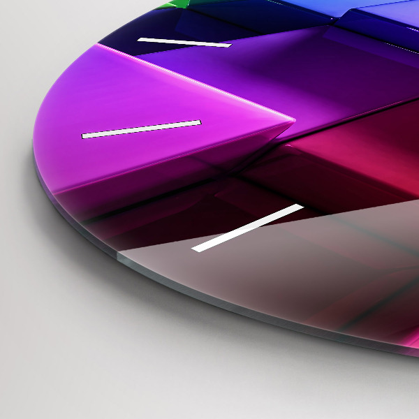 Kerek fali üvegóra Színes kockák