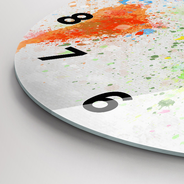 Kerek fali üvegóra Világtérkép papíron