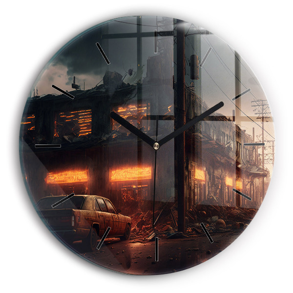 Kerek fali üvegóra Apokaliptikus épület