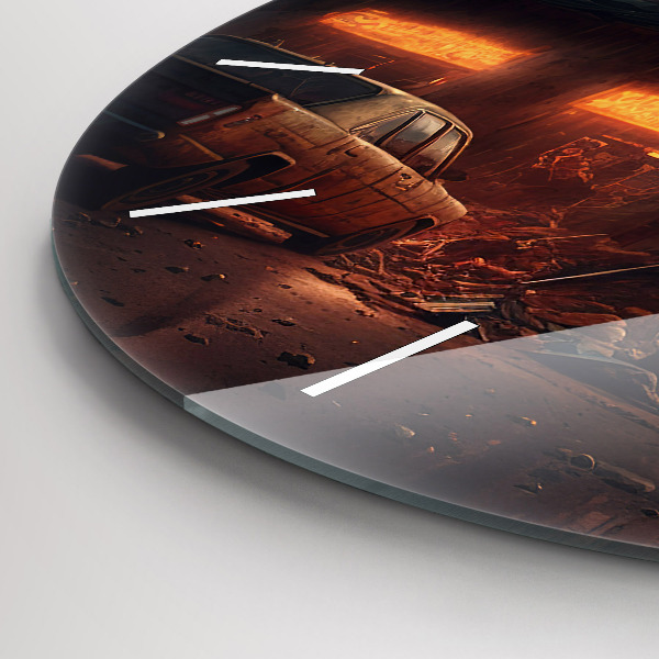 Kerek fali üvegóra Apokaliptikus épület