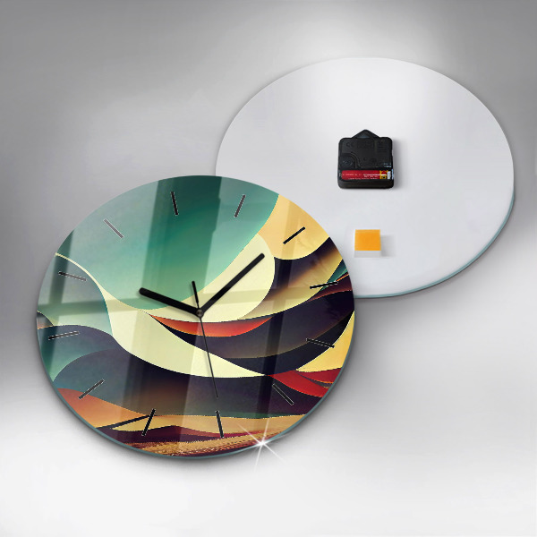 Kerek fali üvegóra Absztrakt vonalak háttér