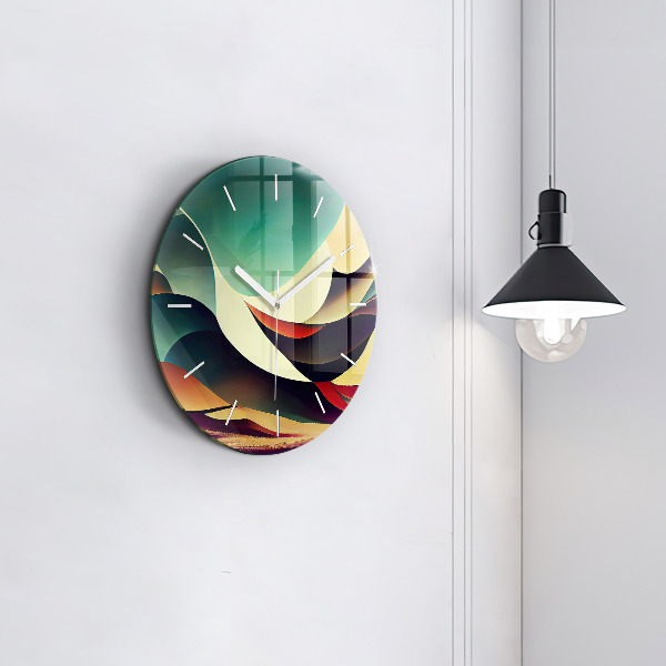 Kerek fali üvegóra Absztrakt vonalak háttér