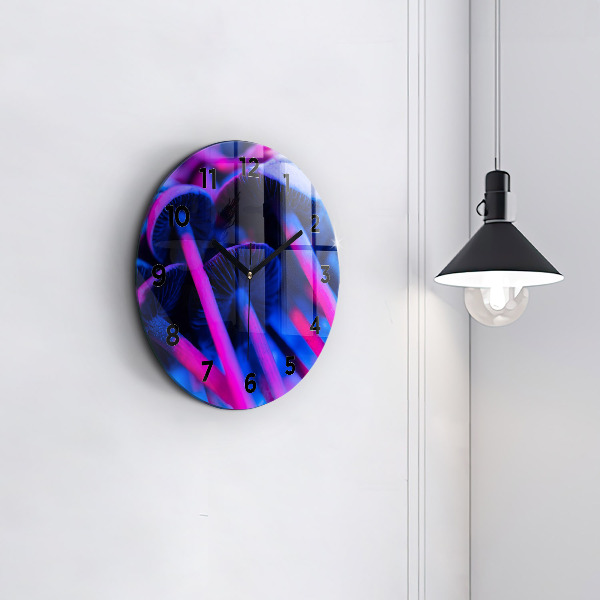 Kerek fali üvegóra Varázslatos színes gombák