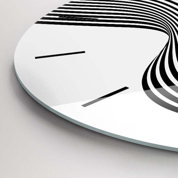 Kerek fali üvegóra Fekete-fehér művészet