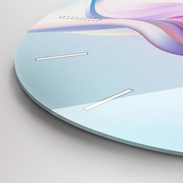 Kerek fali üvegóra Pasztell hullám absztrakció