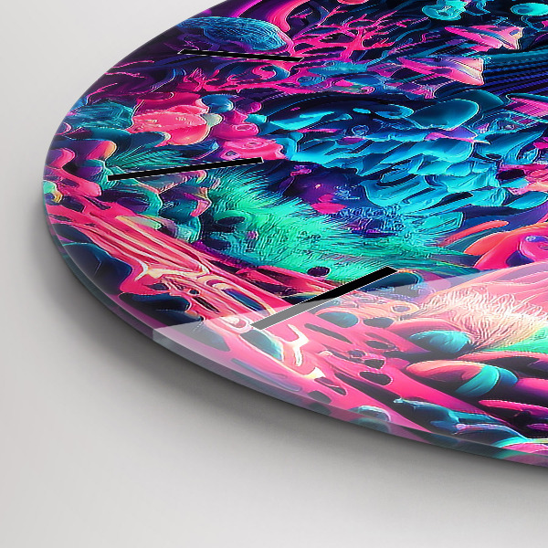 Kerek fali üvegóra Neon gomba