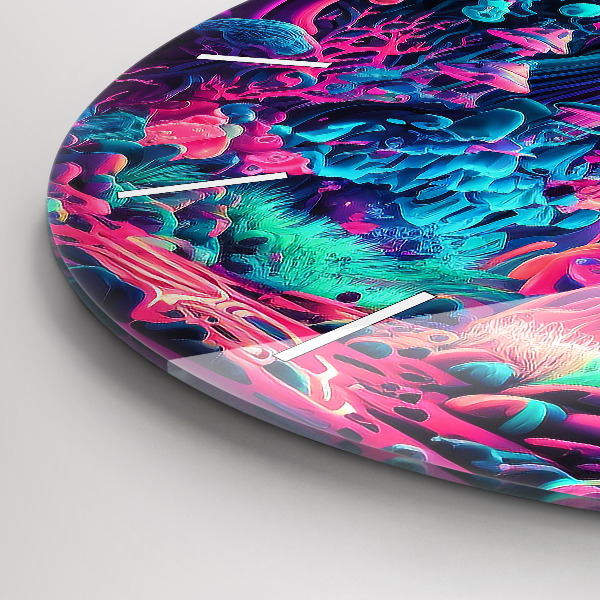 Kerek fali üvegóra Neon gomba