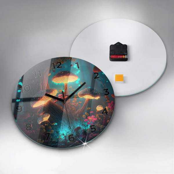 Kerek fali üvegóra Erdő és varázsgomba