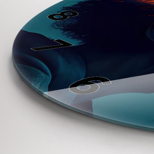 Kerek fali üvegóra Futurisztikus világ