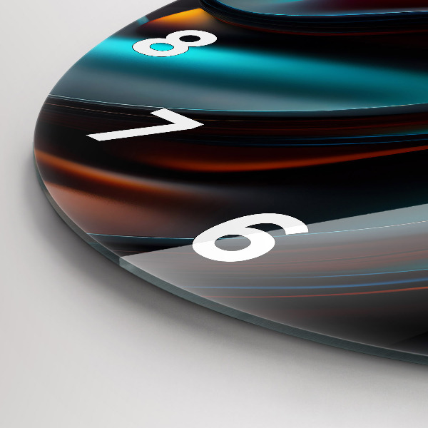 Kerek fali üvegóra Futurisztikus hullám