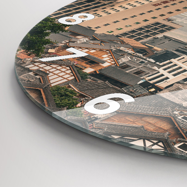 Kerek fali üvegóra Chongqing óvárosa