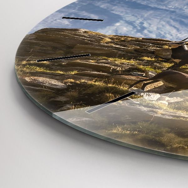 Kerek fali üvegóra Kecske az Aosta-völgyben