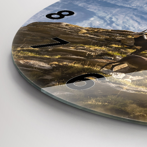 Kerek fali üvegóra Kecske az Aosta-völgyben