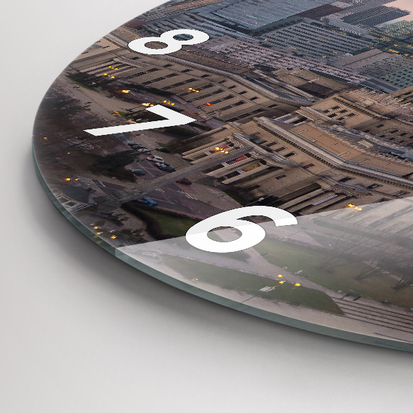 Kerek fali üvegóra Varsói panoráma