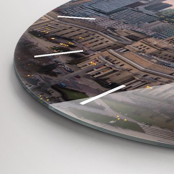 Kerek fali üvegóra Varsói panoráma