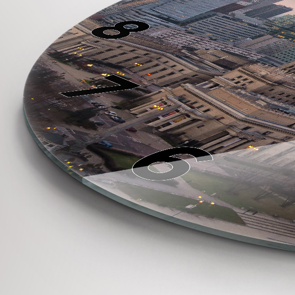 Kerek fali üvegóra Varsói panoráma