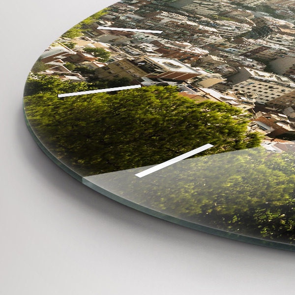 Kerek fali üvegóra Barcelona kilátás Montjuicra