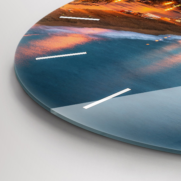 Kerek fali üvegóra Barcelona Beach