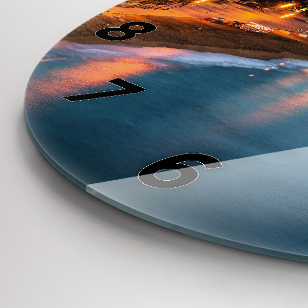 Kerek fali üvegóra Barcelona Beach