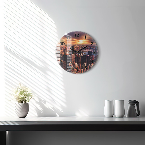 Kerek fali üvegóra Panoráma a város nyugati felére