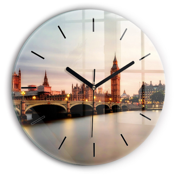Kerek fali üvegóra Big Ben London panoráma