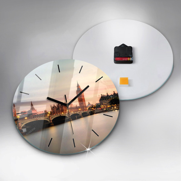Kerek fali üvegóra Big Ben London panoráma