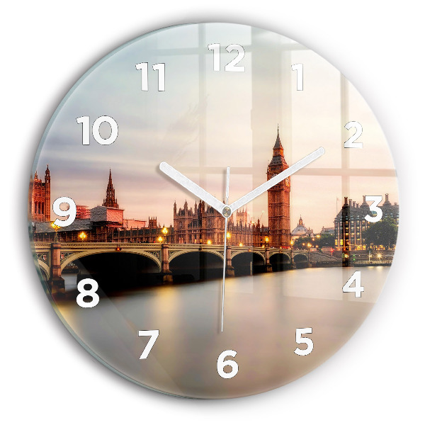 Kerek fali üvegóra Big Ben London panoráma
