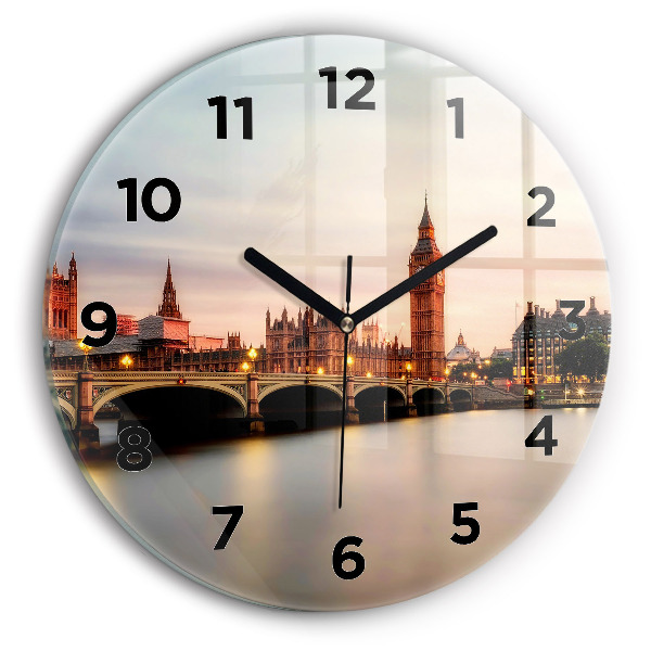 Kerek fali üvegóra Big Ben London panoráma