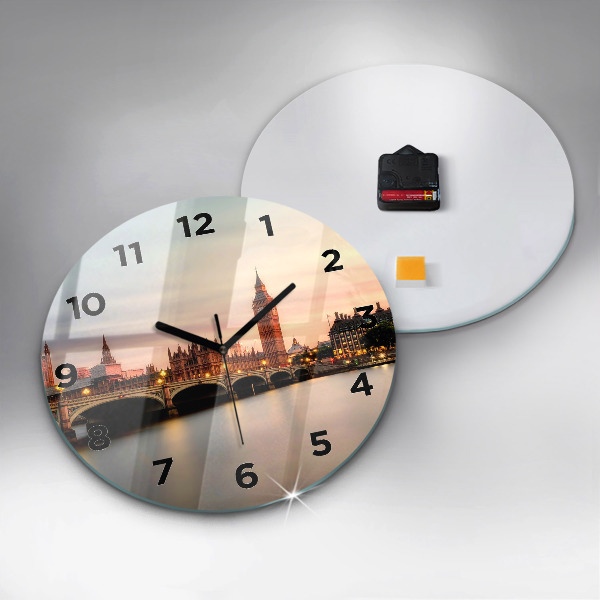 Kerek fali üvegóra Big Ben London panoráma