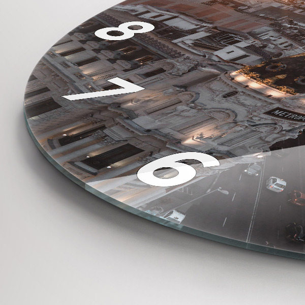 Kerek fali üvegóra Városok naplementekor