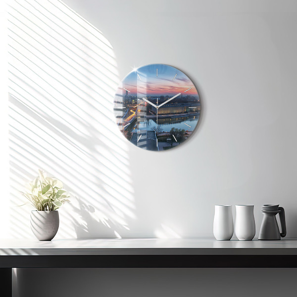 Kerek fali üvegóra Wroclaw egy drónból