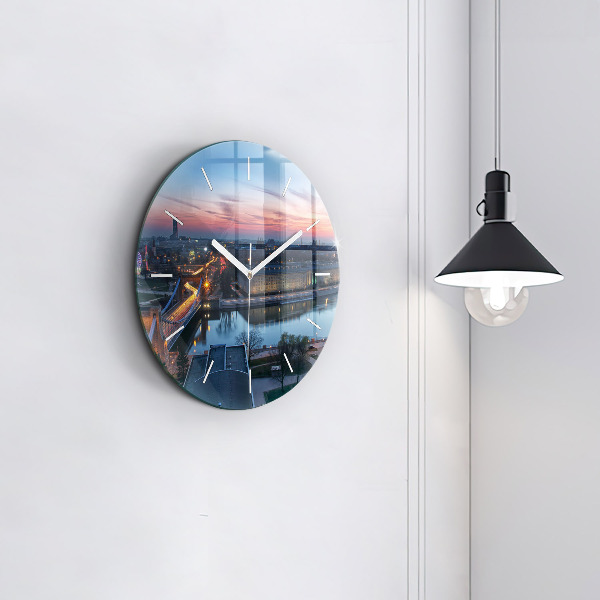 Kerek fali üvegóra Wroclaw egy drónból