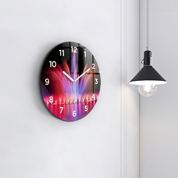 Kerek fali üvegóra Wroclaw-kút éjjel