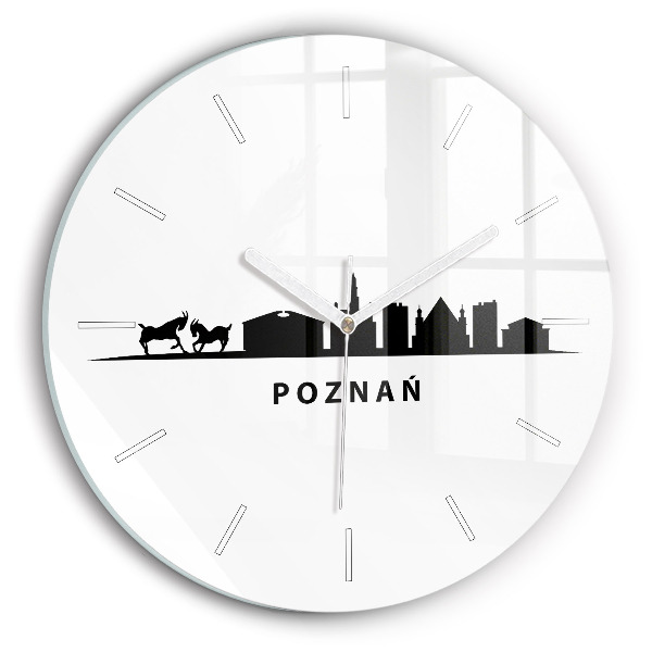 Kerek fali üvegóra Poznani panoráma grafika