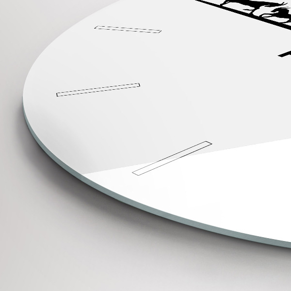 Kerek fali üvegóra Poznani panoráma grafika