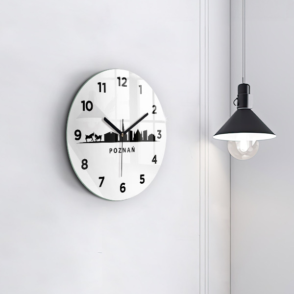 Kerek fali üvegóra Poznani panoráma grafika