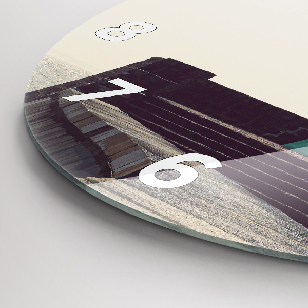 Kerek fali üvegóra A világítótorony és a tenger