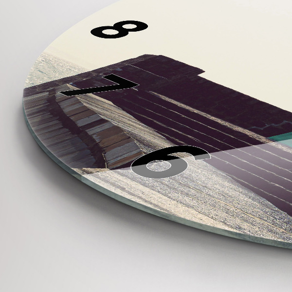 Kerek fali üvegóra A világítótorony és a tenger