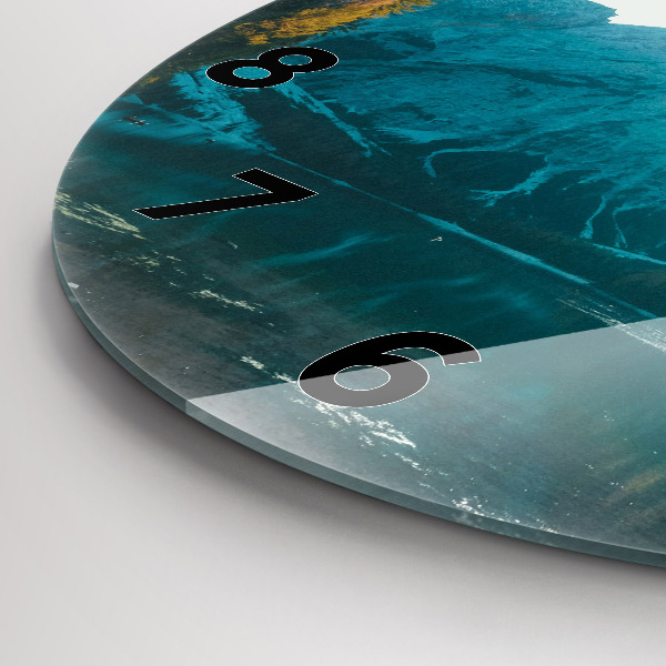 Kerek fali üvegóra Hegy és folyó Lengyelországban