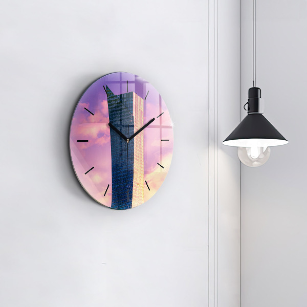 Kerek fali üvegóra Felhőkarcoló Varsóban