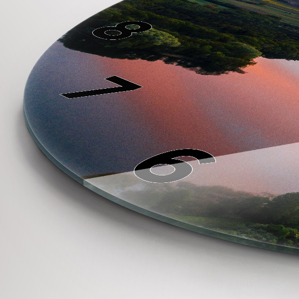 Kerek fali üvegóra Kilátás a tóra