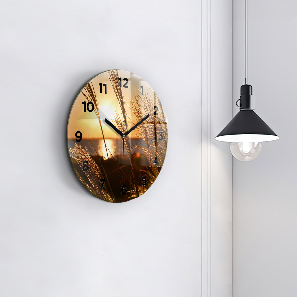 Kerek fali üvegóra Búza az arany napsütésben