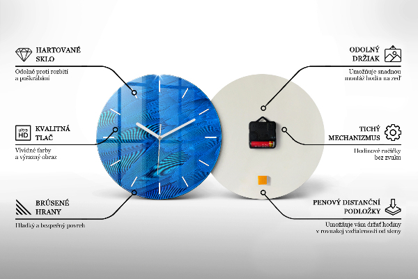 Kerek fali üvegóra Pálmafák Los Angelesben