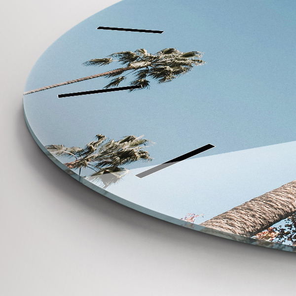 Kerek fali üvegóra Pálmafák Los Angelesben