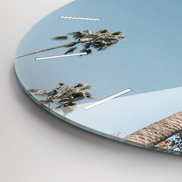 Kerek fali üvegóra Pálmafák Los Angelesben