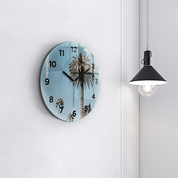 Kerek fali üvegóra Pálmafák Los Angelesben