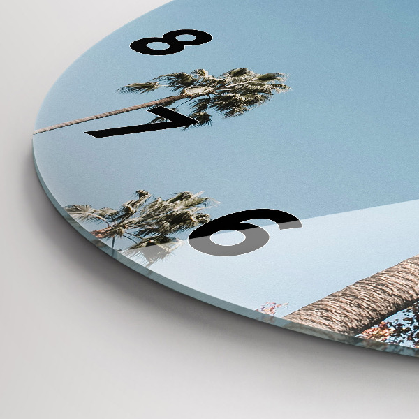 Kerek fali üvegóra Pálmafák Los Angelesben