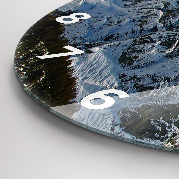 Kerek fali üvegóra Hegyek kék ég alatt