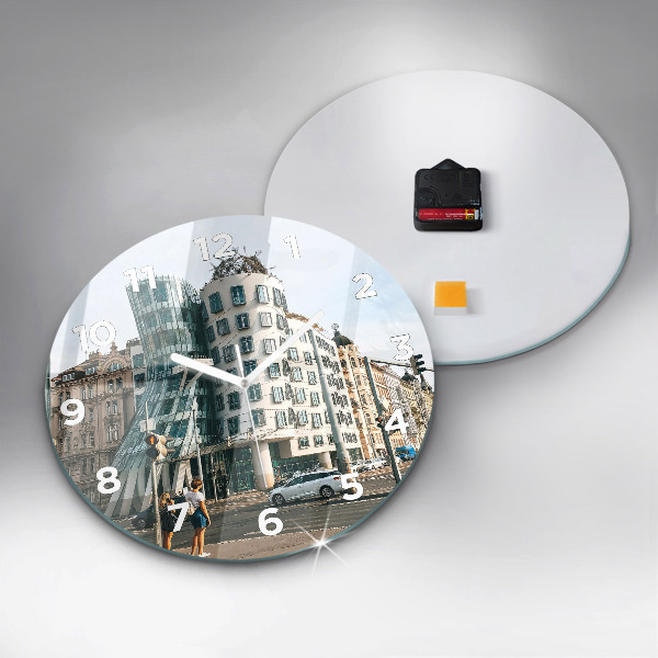 Kerek fali üvegóra Táncoló ház Prága