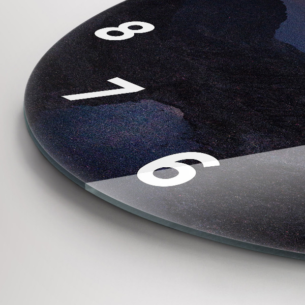 Kerek fali üvegóra Hegyek naplementekor